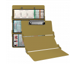 WhiteCoat Clipboard® Trifold - Tactical Brown Respiratory Therapy Edition
